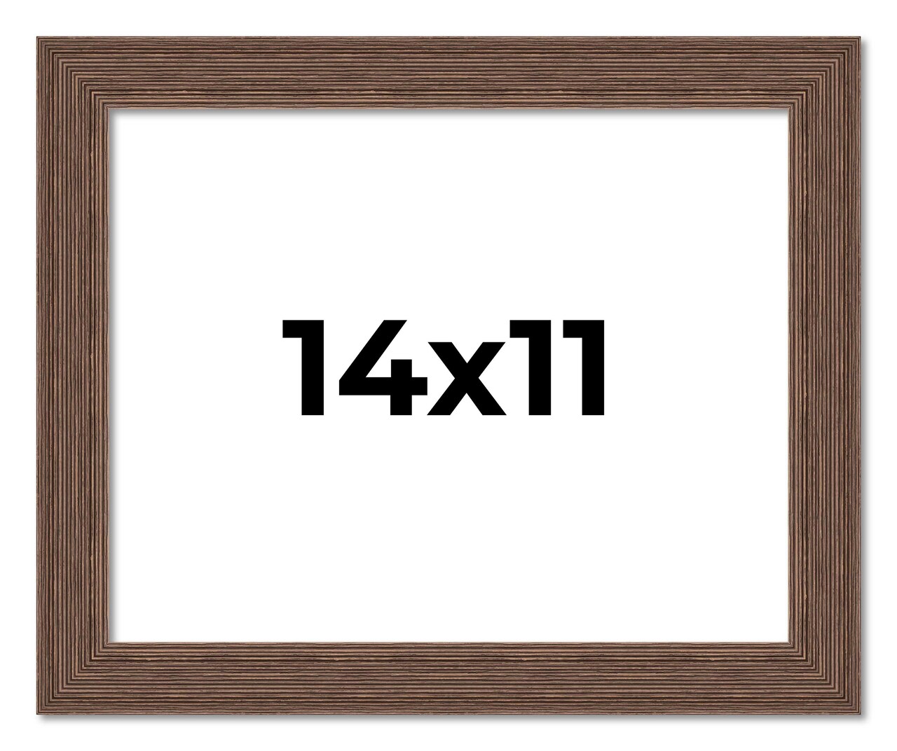 14x11 Wide Barnwood Picture Frame with UV-Resistant Acrylic & Acid Free Backing, Available in 6 Paint Finishes - Grey, Brown, White, and Black
